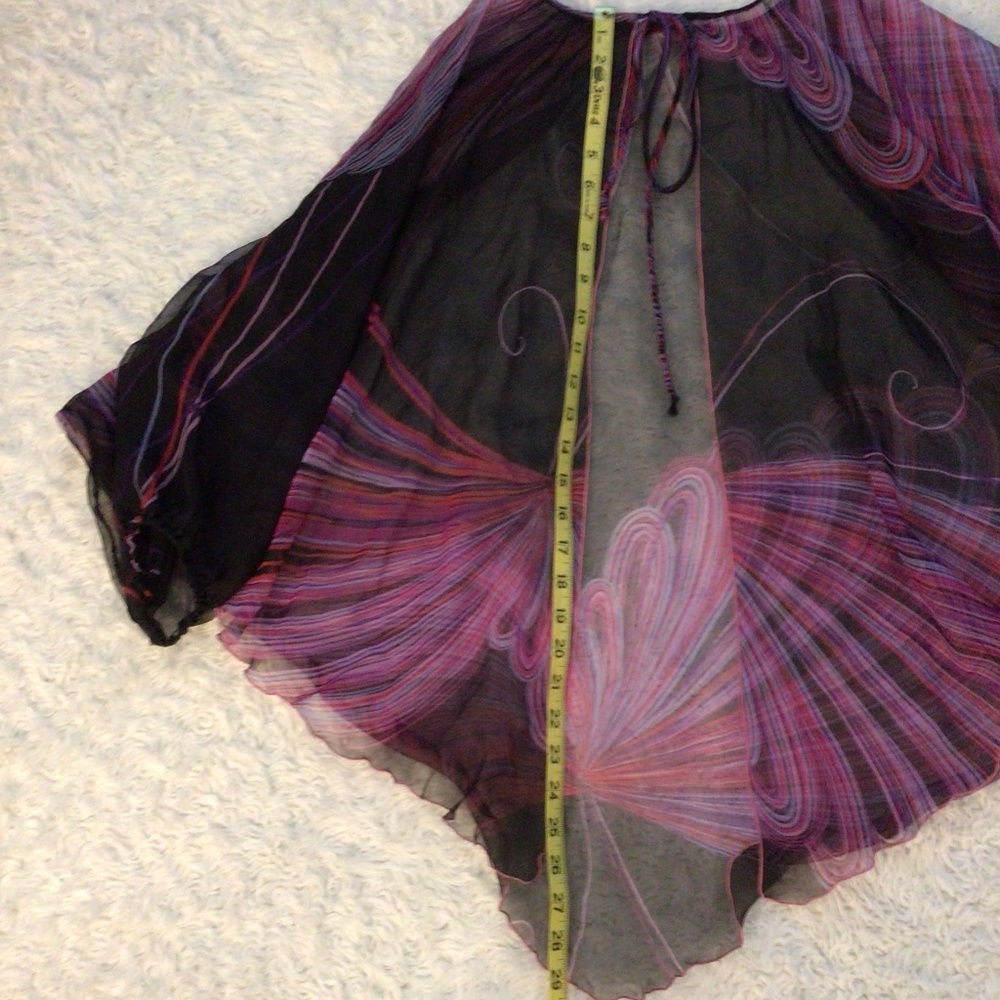 Semi-Sheer Chiffon Tunic Blouse - Picture 9 of 9